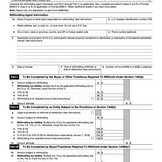 irs foreign withholding requirements.